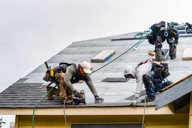 Professional Roof Installation technician working in Duxbury, MA